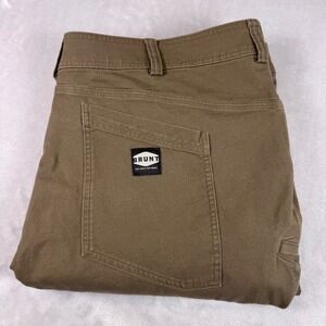 Brunt Torra Work Pants Men 48 Brown Canvas Utility Carpenter Trouser Relaxed Fit